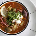 Фотография рецепта Мясная солянка с каперсами и солеными огурцами автор Олеся Кудесница леса