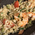 Фотография рецепта Булгур с креветками и овощами автор Алена