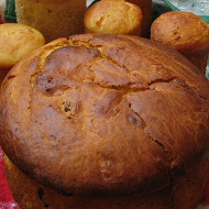 Пасхальный кулич на опаре с орехами