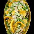 Фотография рецепта Куриный салат с манго, огурцом, красным перцем и медово-горчичной заправкой автор Ольга Худина