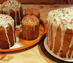 Фотография рецепта Кулич с изюмом на опаре