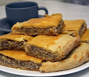 Фотография рецепта Мясной пирог с картошкой по-уральски