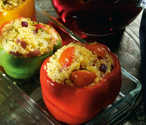 Фотография рецепта Перцы фаршированные кускусом