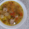 Фотография рецепта Суп из свиной лопатки с макаронами и сладким перцем автор Изабелла Грачева