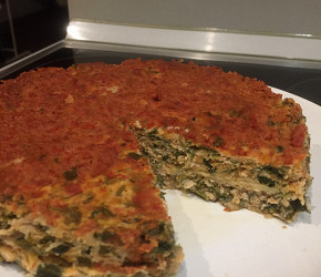 Фотография рецепта Запеканка из мяса индейки с сыром и шпинатом
