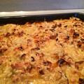 Фотография рецепта Картофельная запеканка с мясом и сладким луком автор Maria Popugaeva