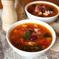 Фотография рецепта Острый мясной суп с томатом в микроволновой печи автор Anita Ggdf