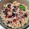 Фотография рецепта Кускус с топпингом из черешни автор Лоскутова Марианна