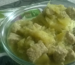 Фотография рецепта Свинина, тушеная с яблоками