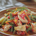 Фотография рецепта Курица с кенийской фасолью и грецкими орехами автор Stasy
