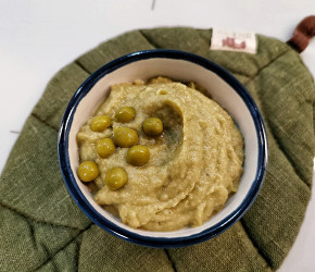 Фотография рецепта Кето-пюре с горошком и крапивой