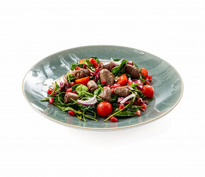 Фотография рецепта Салат с куриными сердечками