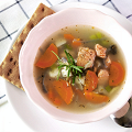 Фотография рецепта Рыбный суп с грибами и сыром автор Health & Tasty