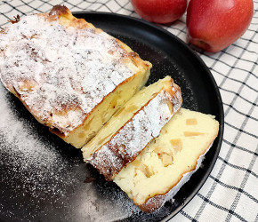 Фотография рецепта Творожная запеканка с яблоками