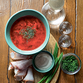 Фотография рецепта Борщ из говядины с зеленью автор География на вкус с Никой Ганич
