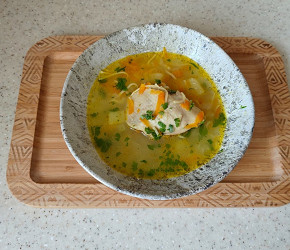 Фотография рецепта Куриный суп с куркумой
