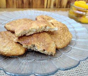 Фотография рецепта Мягкое печенье с кунжутом и бананом