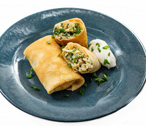 Фотография рецепта Блины с луком и яйцом