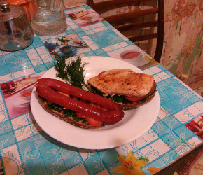 Фотография рецепта Студенческий бутерброд с куриной грудкой