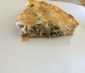 Фотография рецепта Лоранский пирог с курицей, грибами и шпинатом