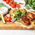 Фотография рецепта Шашлычки из курицы со свежими овощами автор Elementaree