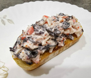 Фотография рецепта Брускетта с крабовым мясом
