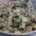 Фотография рецепта Легкий салат из куриной грудки и сельдерея автор Аленчик )))))