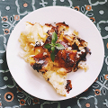 Фотография рецепта Запеченный картофель в сливках и чесноке (Gratin dauphinoise) автор Елена Гнедовская