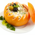 Фотография рецепта Морепродукты в грейпфруте автор Katrina