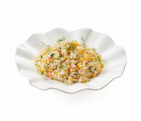 Фотография рецепта Салат крабовый с кукурузой