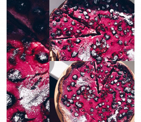 Фотография рецепта Творожный брауни с черной смородиной «Chocolate Blackcurrant»
