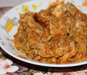 Фотография рецепта Капуста, тушенная с мясом