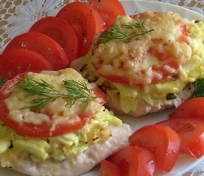 Фотография рецепта Мясо, запеченное под шубой из кабачков