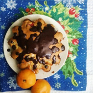 Шарлотка с клюквой