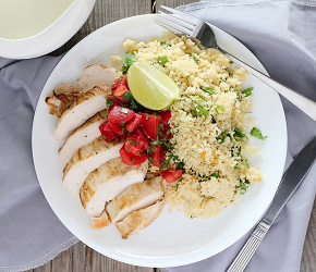 Фотография рецепта Куриная грудка с кускусом