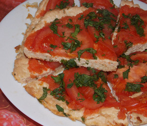 Фотография рецепта Пицца на лепешке из куриного фарша
