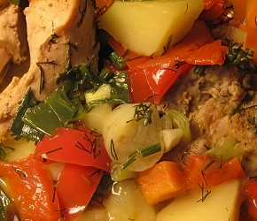 Фотография рецепта Соте с курицей и грибами