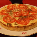 Фотография рецепта Пирог с тунцом, луком и помидорами автор Kallis Mar