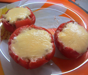 Фотография рецепта Помидоры фаршированные мясом и рисом