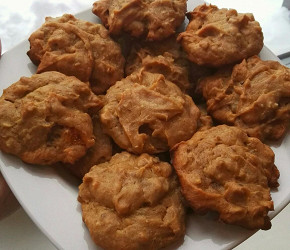 Фотография рецепта Печенье с хурмой и грецкими орехами