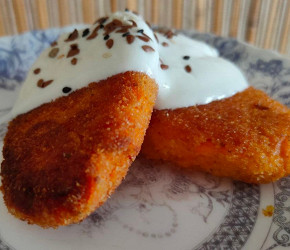 Фотография рецепта Морковные котлеты с нутовой мукой