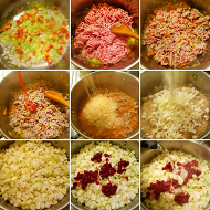Ленивые голубцы с брусникой