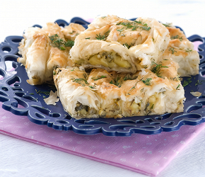 Фотография рецепта Греческий пирог с цукини, фетой и зеленью (Kolokithopita)