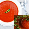 Фотография рецепта Суп-пюре томатный (La sopa-puré el Tomate) автор Александра Хамелион