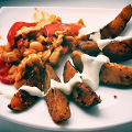 Фотография рецепта Картофель по-деревенски с фахитас (Мясо по-мексикански) автор Женечка