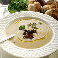Фотография рецепта Грибной крем-суп с кедровыми орешками автор Ольга Худина