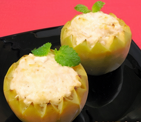Фотография рецепта Фаршированные яблоки с курицей
