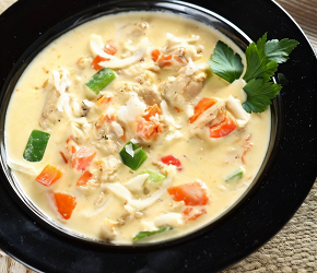 Фотография рецепта Суп с грибами и курицей
