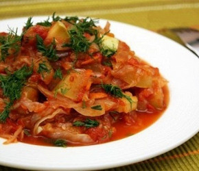 Фотография рецепта Овощное рагу с капустой и картофелем
