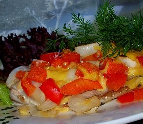 Фотография рецепта Скумбрия под сырной шубой